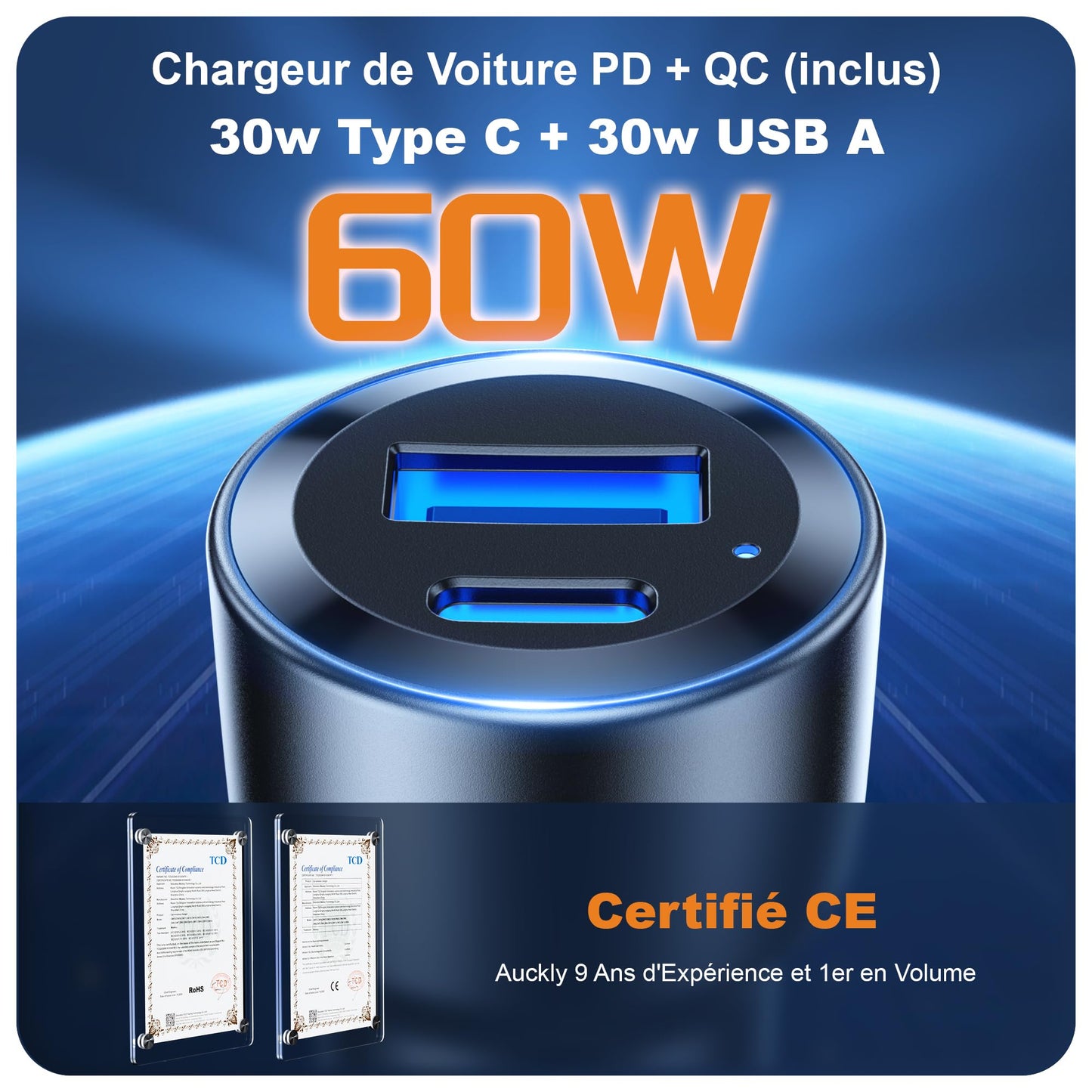 Auckly 15W Chargeur Support Voiture INDUCTION,【Chargeur QC3.0】Support Telephone Voiture Induction Magnétique sans fil porte Telephone pour iPhone 15/14/13/12 Pro/Max/Mini/Plus Samsung S24 Ultra S23 S22