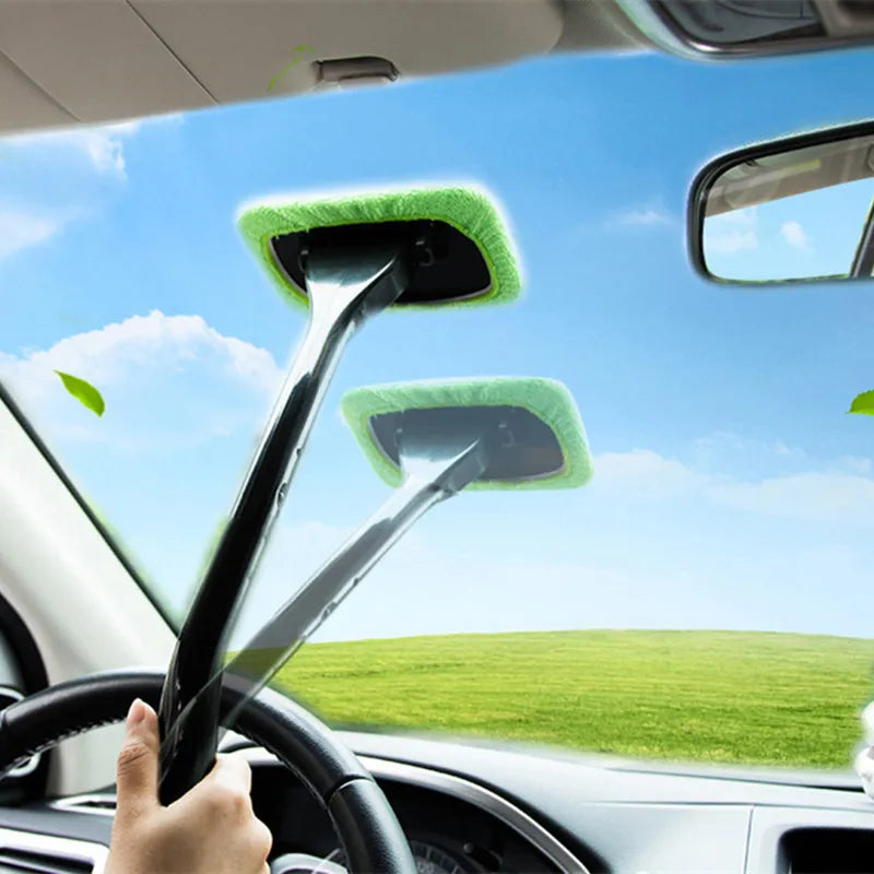 Brosse de nettoyage pour vitres de voiture, outil de lavage pare-brise.